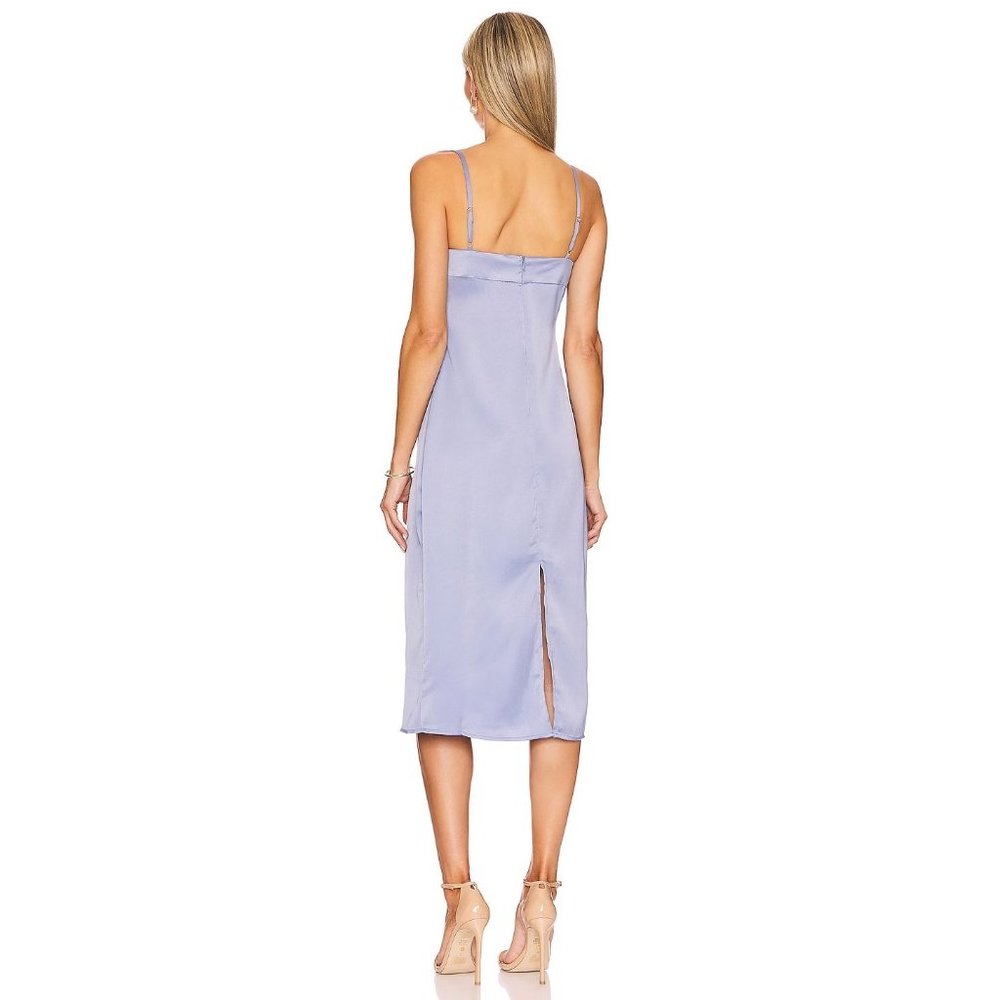 WeWoreWhat NWT Cowl Midi Dress in Slate Blue size 6 - Picture 2 of 8